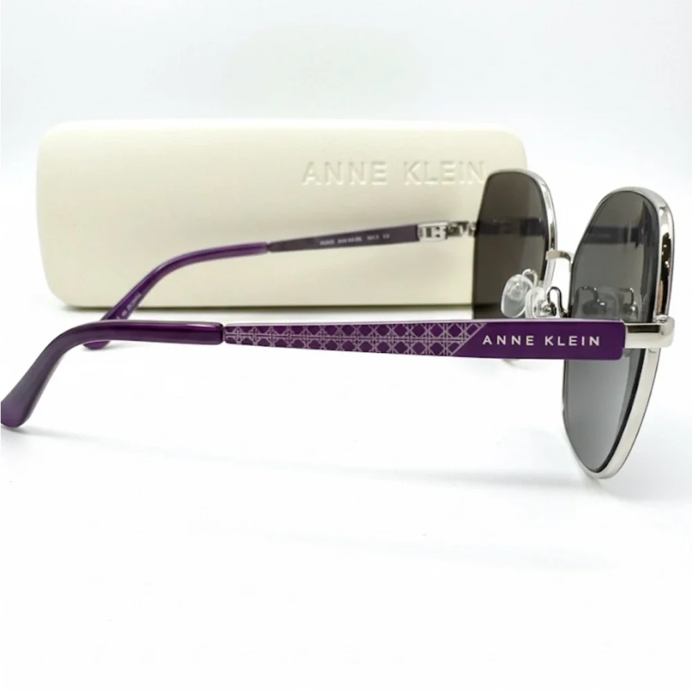 Anne Klein Gray Hexagonal Sunglasses| NWOT